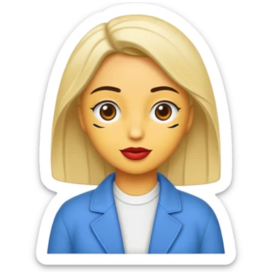 Mavi kutucuğun içerisinde beyaz tik sticker