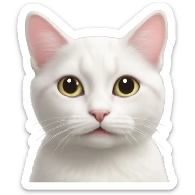 White cat ballet pink pastel sticker