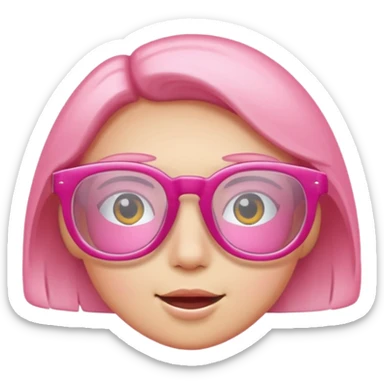  a barbie pink glasses sticker