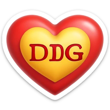 A heart with the phrase “D+G” written in it sticker