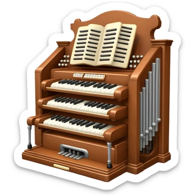 A Pipe Organ with 3 manuals, pedal, sticker