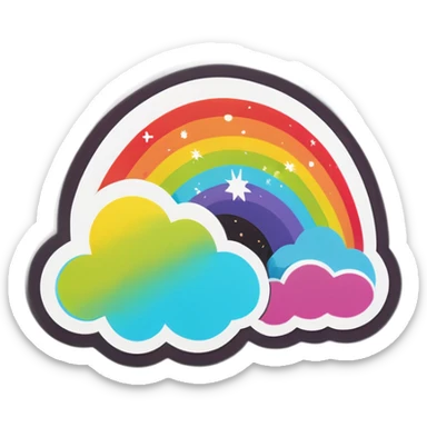 Arcobaleno 🌈 nello spazio 👨‍🚀 sticker