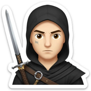 asasin with sword sticker