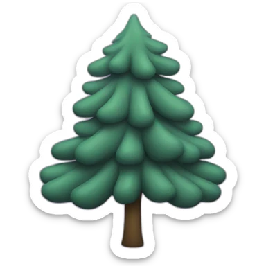 purple evergreen tree sticker