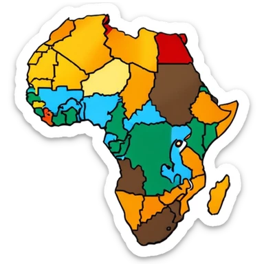 AFRICA CONTINENT sticker