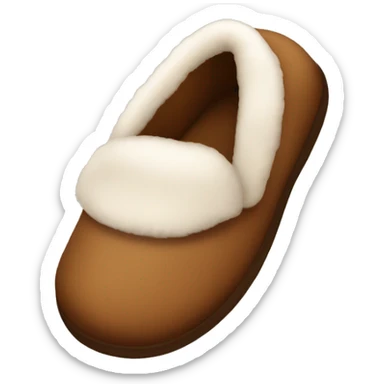 slipper brown sticker