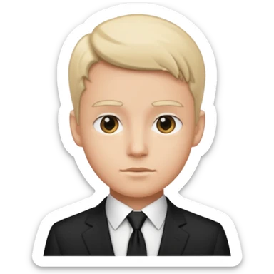 white shirt & black tie sticker