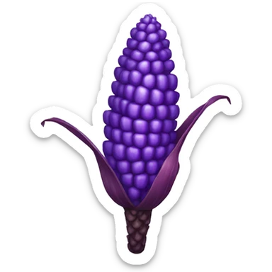 purple corn cheering sticker