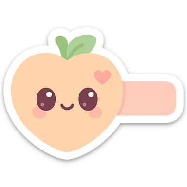 hairclip, fruit shape, kawaii style, pastel colors, cartoon, isolated, no hair sticker