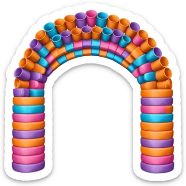 Archway made of Dunkin’ Donuts cups sticker