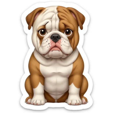 English bulldog sitting sticker