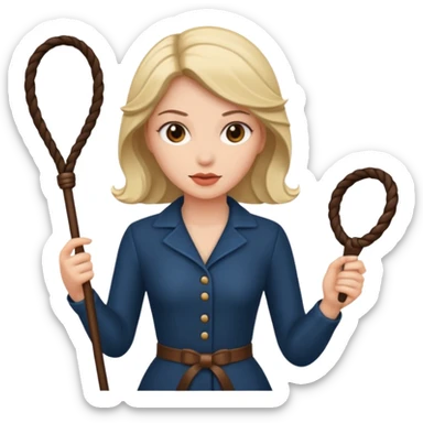 Dominatrix holding a whip sticker