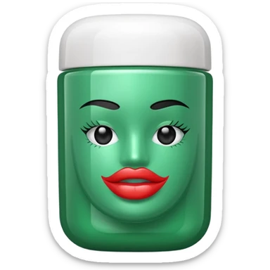 lip mask packaging green sticker