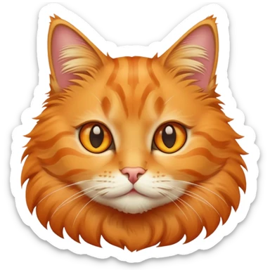 gato naranja sticker