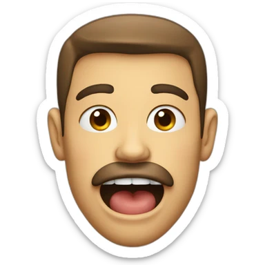 Man bite lips sticker