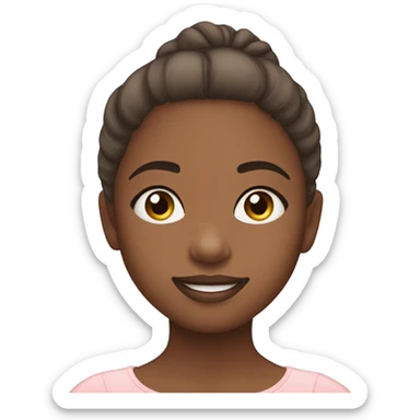 girl with little ballerina shoes sticker on the right and left side of her face sticker