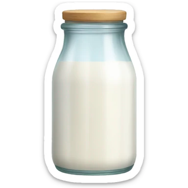 Glass milk jar sticker