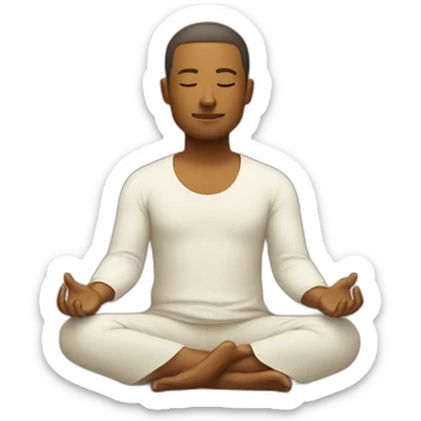 meditation guy sticker