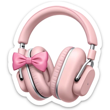 airpods max with pink bows sticker