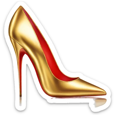 louboutin gold 10 cm stiletto sticker