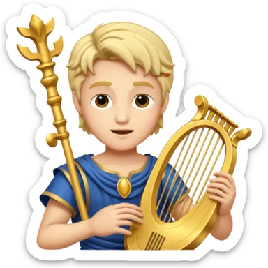 Apollo god with lyre sticker