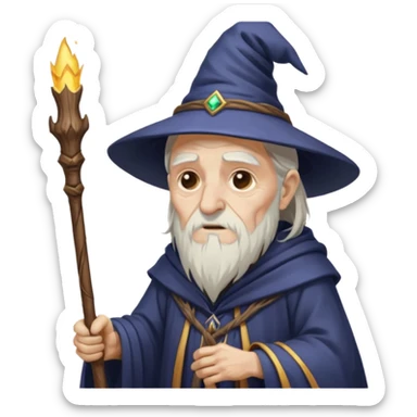 dying wizard  sticker