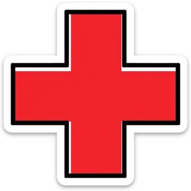 Cruz Roja (Red Cross) humanitarian organization symbol sticker