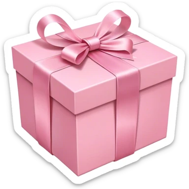 Pink pastel gift box sticker