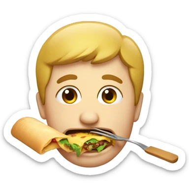 Eating very much sticker