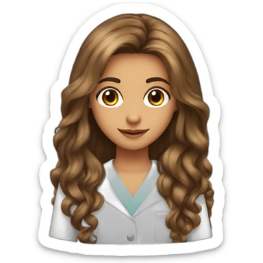 Long hair Jewish girl friendship with ophthalmologist tanned skin Arabic boy sticker