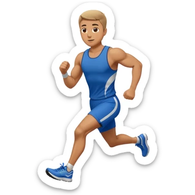man running in sportswear sticker