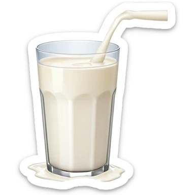  glass of milk spill on floor sticker