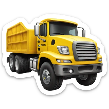 Big yellow Tonka truck with diamond tires  sticker