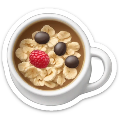 tasse d’expresso à côté d’un bol de muesli sticker