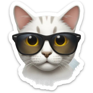 Cat with sunglasses sticker