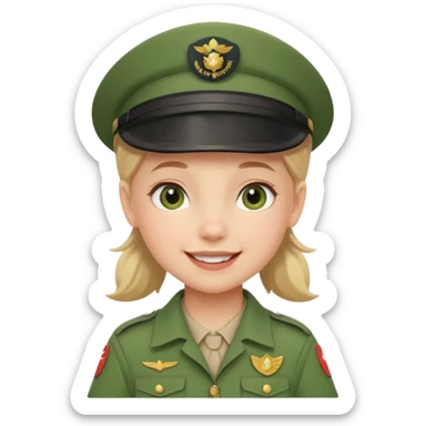 very small scout girl sticker