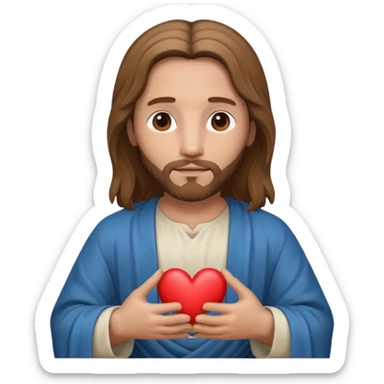 Jésus avec un cœur dans ses mains sticker