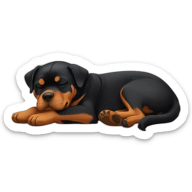 Rottweiler sleeping sticker