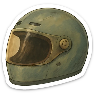ghibli style motorcycle helmet sticker