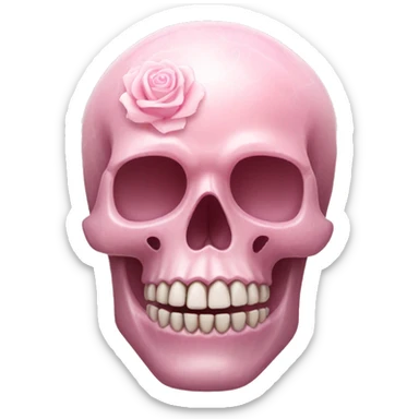 rose quartz skull sticker