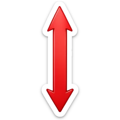 short red decreasing down graph arrow going down not up. sticker