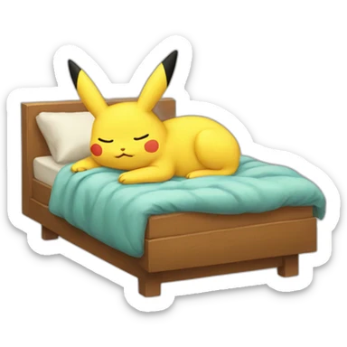 Sleeping pikacha sticker