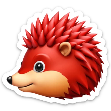  red hedgehog groom sticker