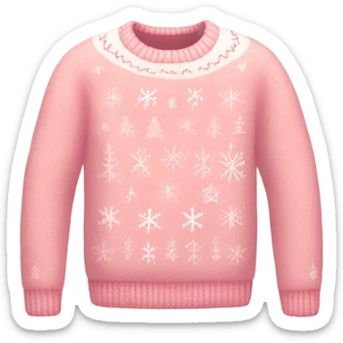 Light pink Christmas sweater  sticker