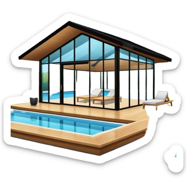pool house sticker