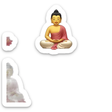Buddha wear qi pao sticker