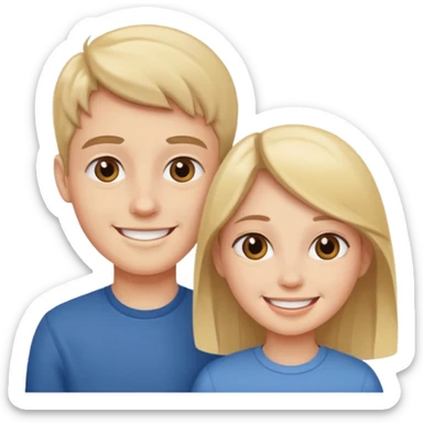 Sister and brother sticker