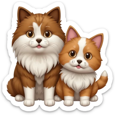 cat+dog sticker