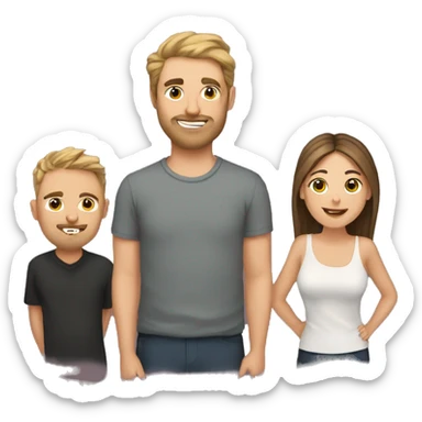 Me, my husband and two cats sticker