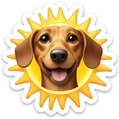 A dachshund sun sticker
